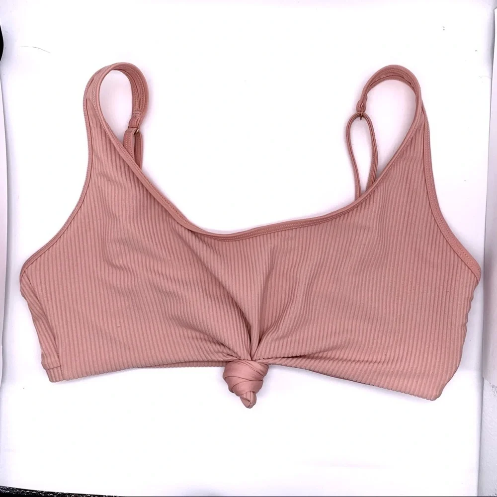 Frankie’s Bikinis Greer Knot Bikini Top Vintage Rose